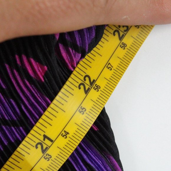 Vintage Virginie Paris Blouse Top Womens Black Art Graphic Nylon Size XL 80s - Picture 9 of 10